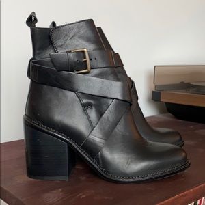 Black ankle boots